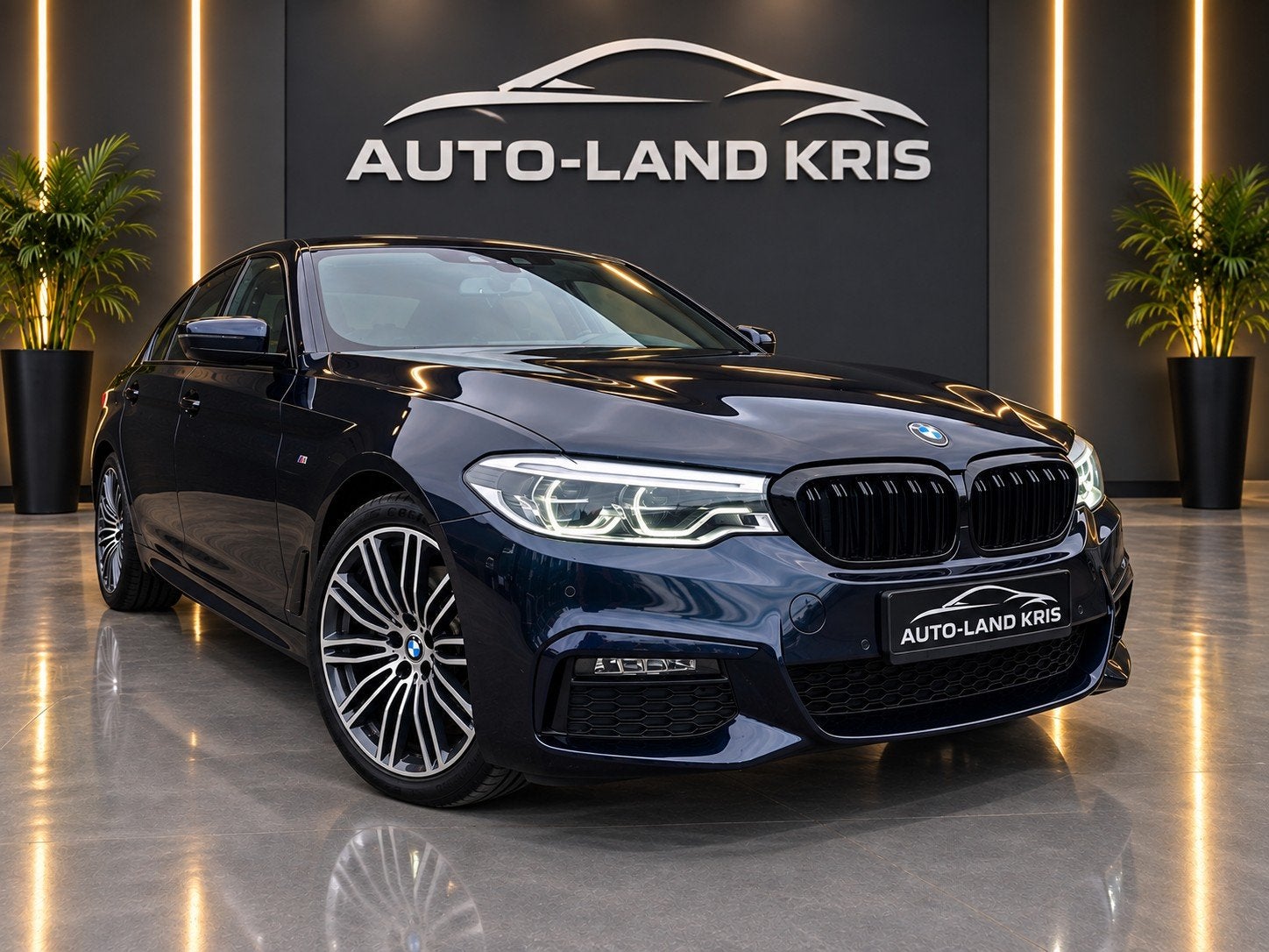 BMW 5 Reeks Full M Pack, Auto's, Automaat, Achterwielaandrijving, Blauw, Leder