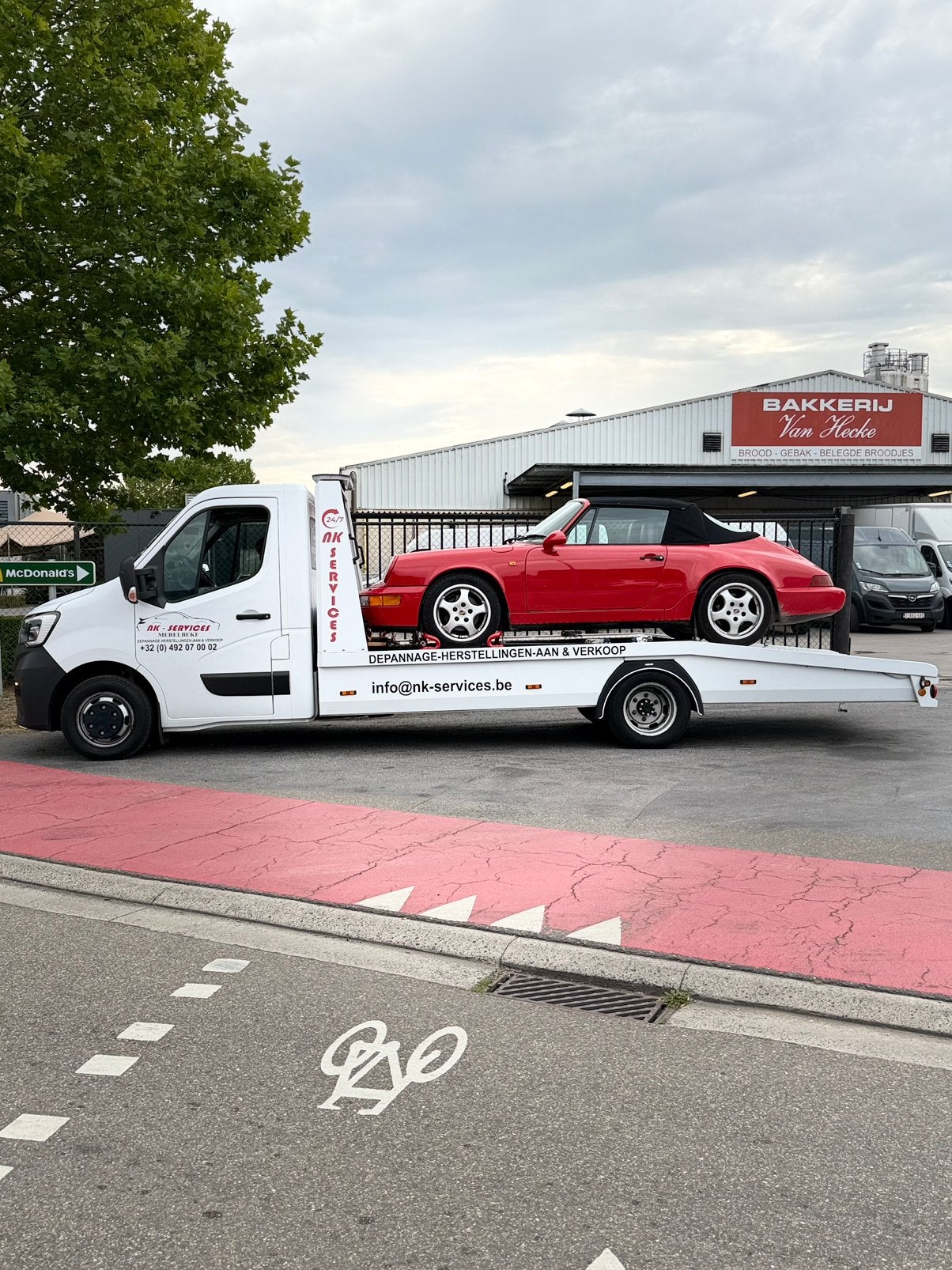DEPANNAGE 24/7 - TAKELDIENST -Platte Band- KEURING- Z-Platen, Enlèvement