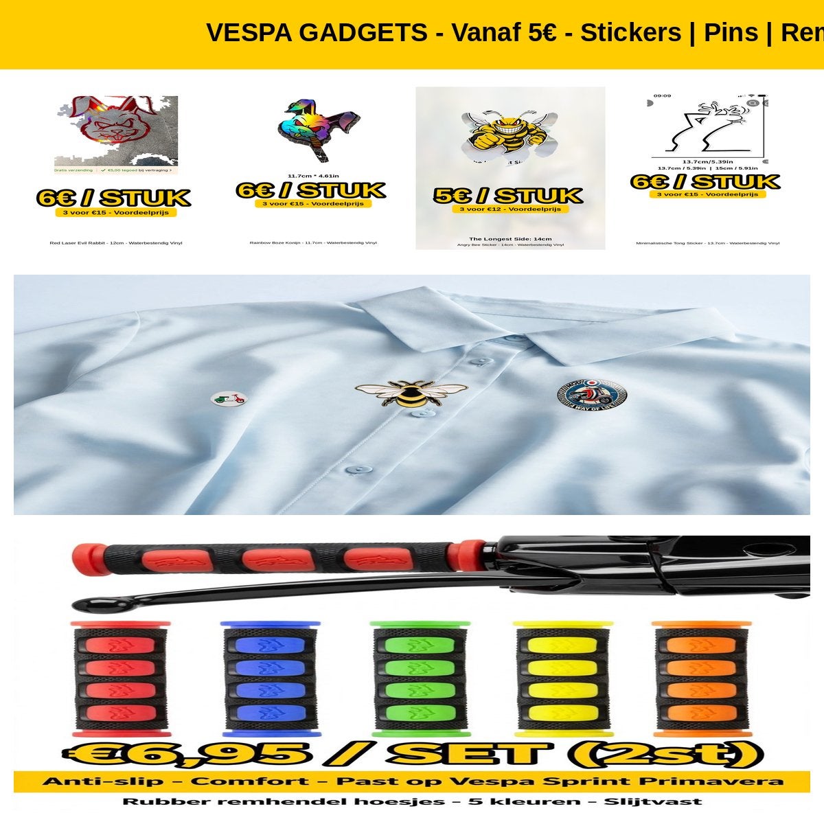 Vespa primavera Gadgets- Stickers & Remhendels - Vanaf 5€, Motos, Enlèvement ou Envoi, Neuf