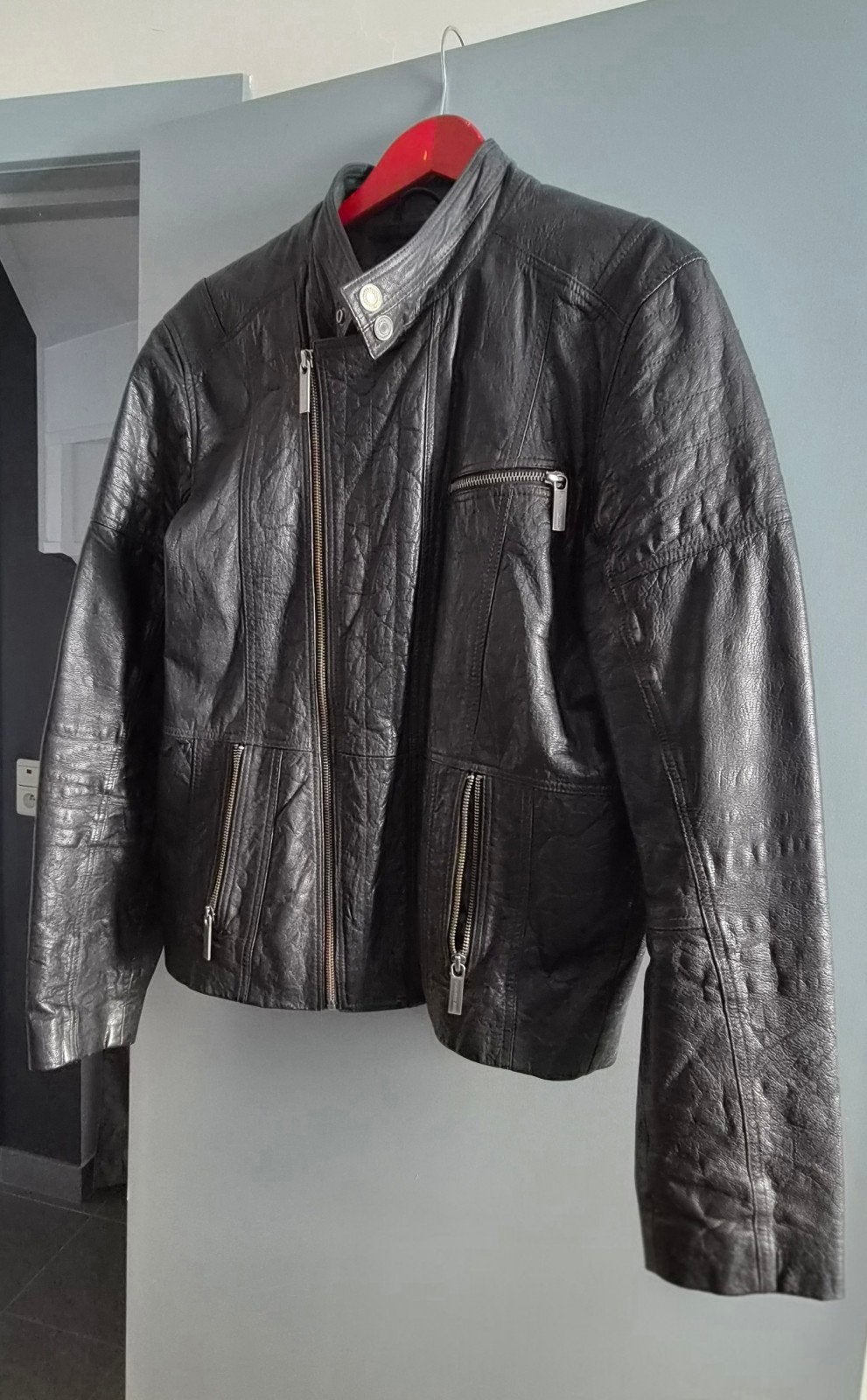 Calvin Klein originele lederen jas maat L, Ophalen, Zwart, Maat 42/44 (L), Calvin Klein