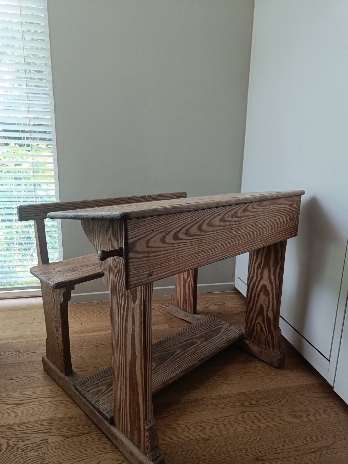 Mooie authentieke houten schoolbank, Huis en Inrichting, Ophalen