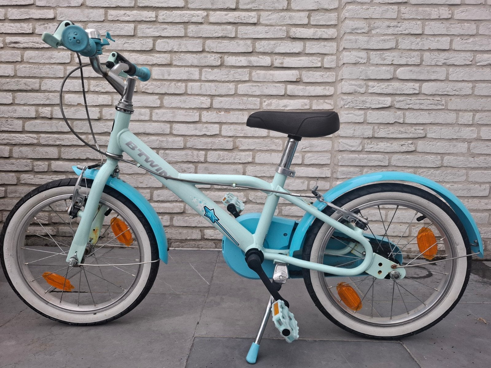 B’TWIN Decathlon Meisjesfiets 16 inch, Ophalen, Gebruikt, Velgrem, Handrem