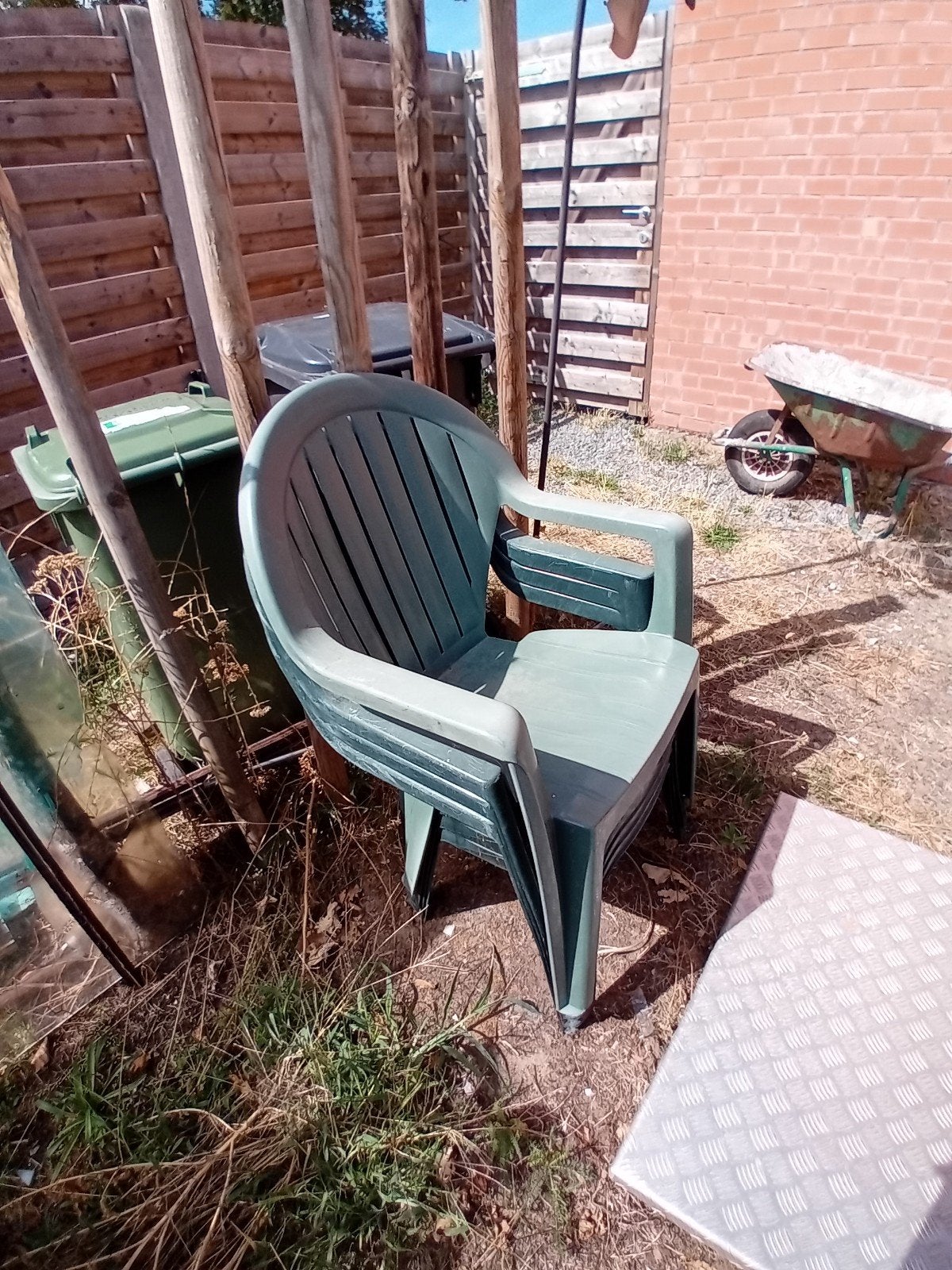 Terrasstoelen in plastiek, Ophalen