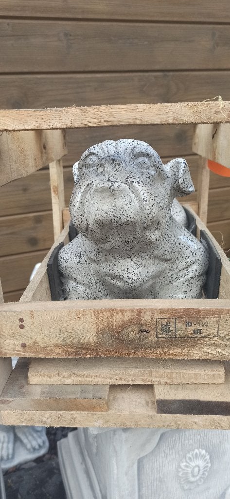 klein hondje in terrazzo, Tuin en Terras, Ophalen, Nieuw, Steen, Dierenbeeld