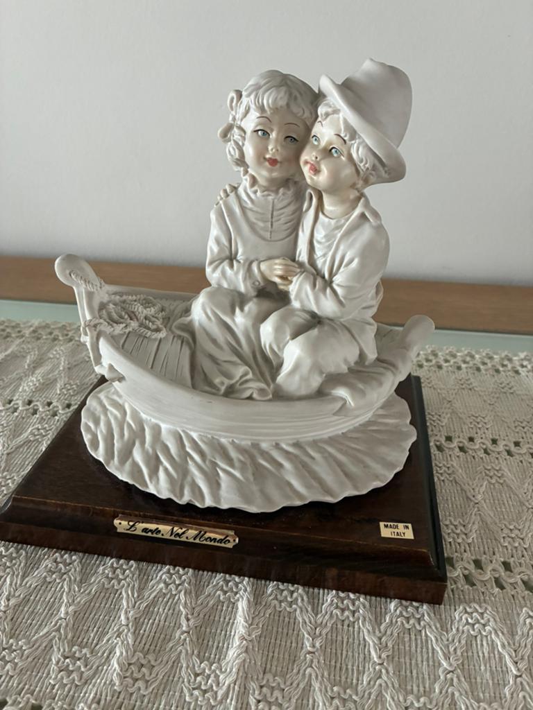 Vintage Italiaanse Porseleinen Sculptuur – L’arte Nel Mondo, Enlèvement ou Envoi, Neuf, Humain