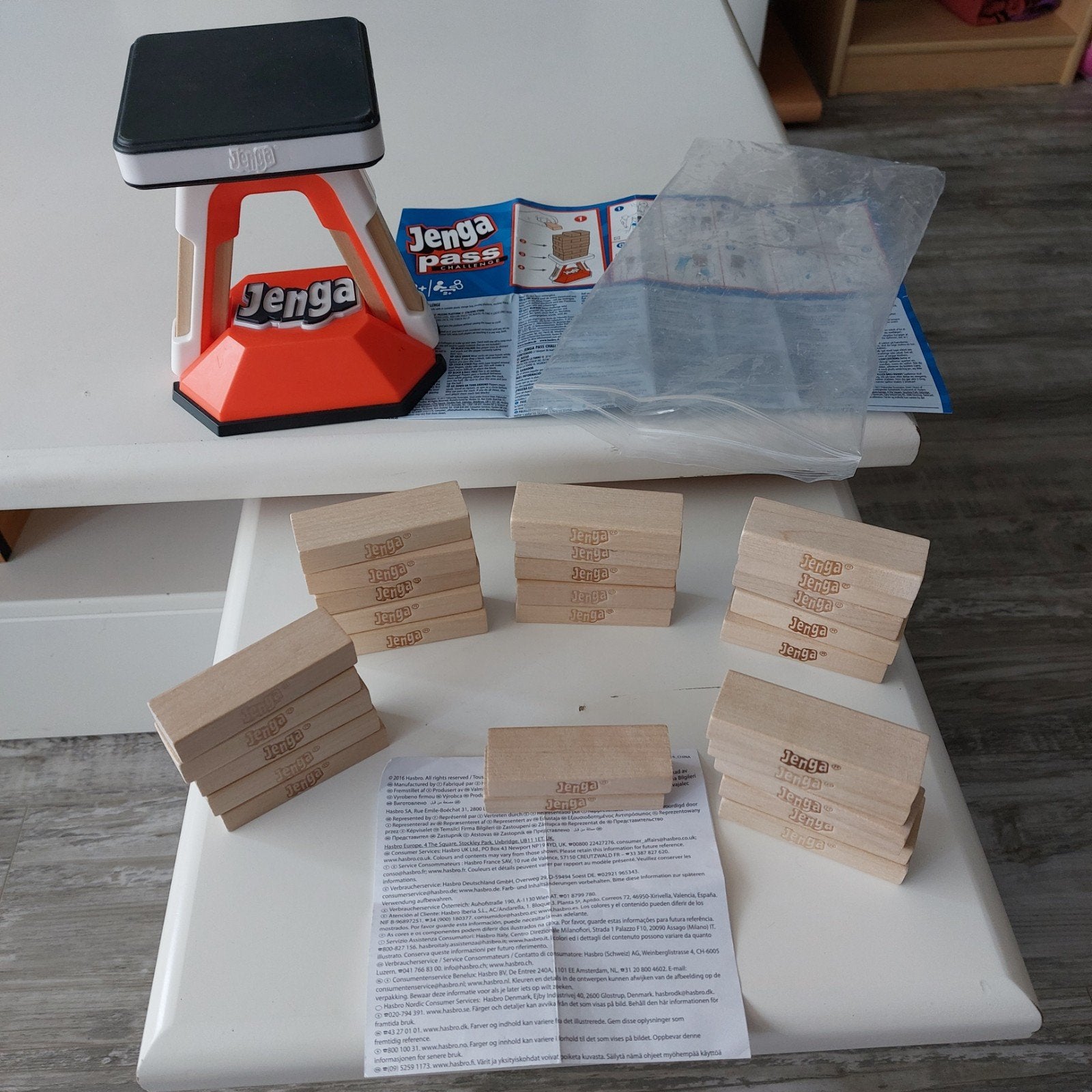 Jenga van Hasbro. Jenga pass challenge.Volledig.Goede staat, Ophalen