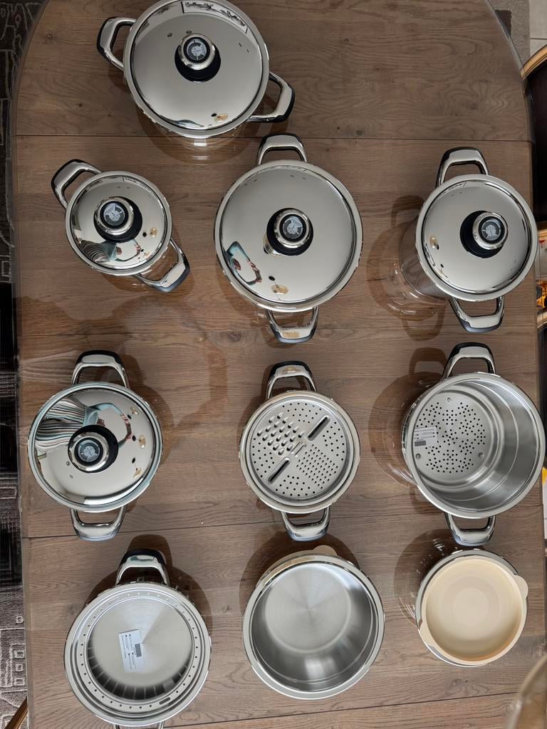 Verkocht Nieuwe 22 delig Kookpotten T&T Design, Ophalen, Nieuw, Inox, Pannenset