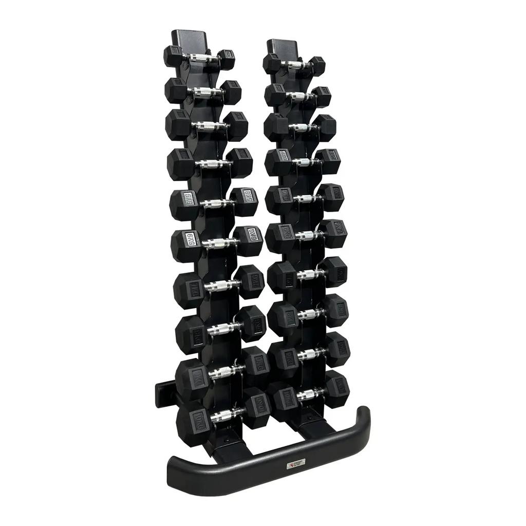 Ensemble d'haltères X2 avec support GymFactory de 1 à 10 kg, Envoi, Neuf, Bras, Haltère