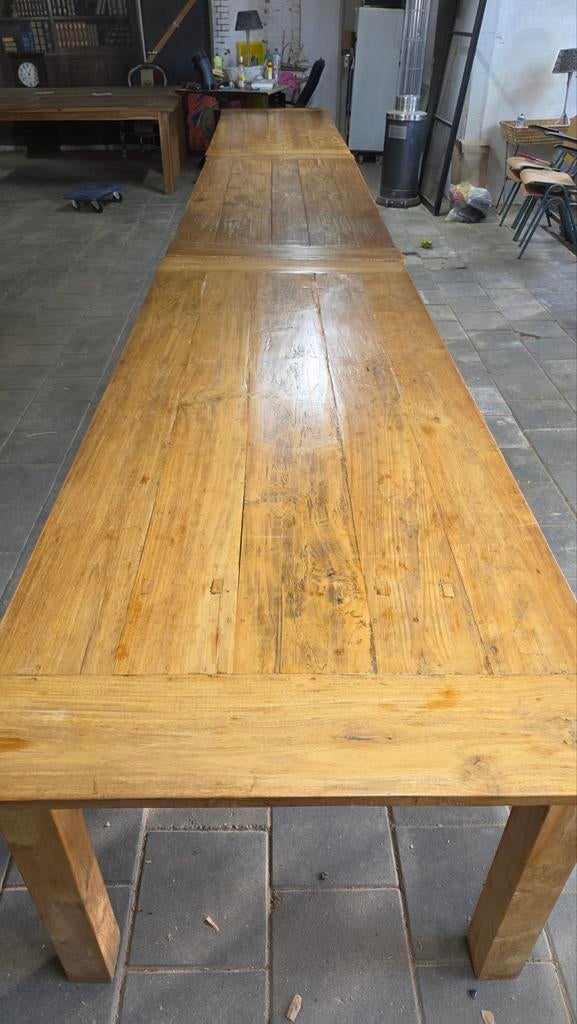 Super aanbod  3 boerentafels van 240x100 cm, Maison & Meubles, Tables | Tables à manger, Utilisé, Enlèvement
