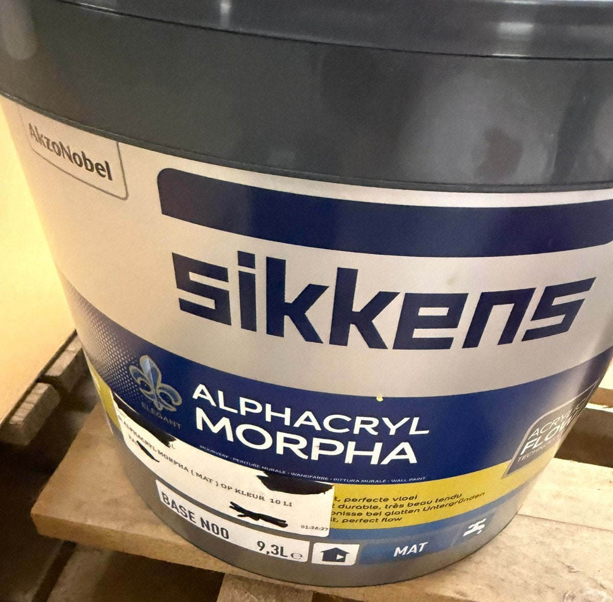 Sikkens Alphacryl morpha speciaal donkergroene muurverf 10l, Doe-het-zelf en Bouw, Ophalen, Nieuw, Verf