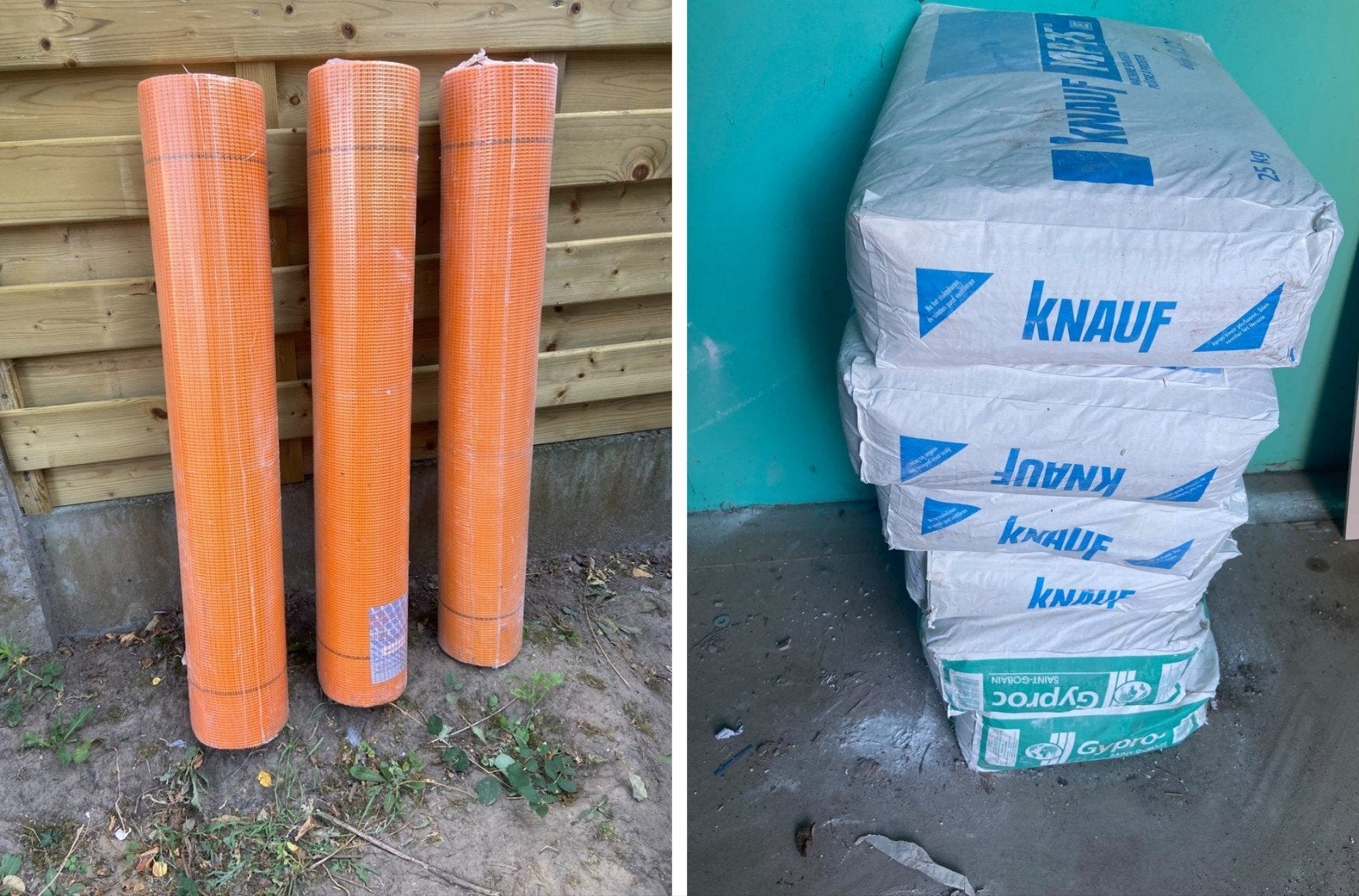 Knauf MP75, Gyproc+ 3 rollen wapeningsgaas, Enlèvement