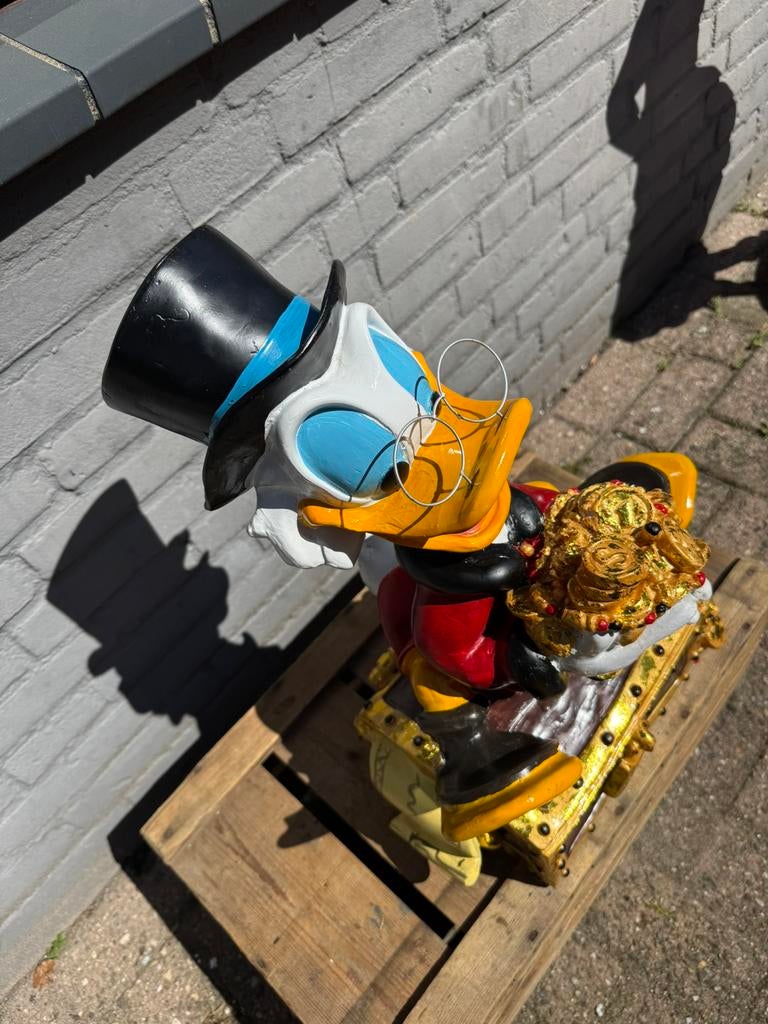 Disney Beeld Dagobert Duck, Ophalen, Overige figuren, Zo goed als nieuw, Beeldje of Figuurtje