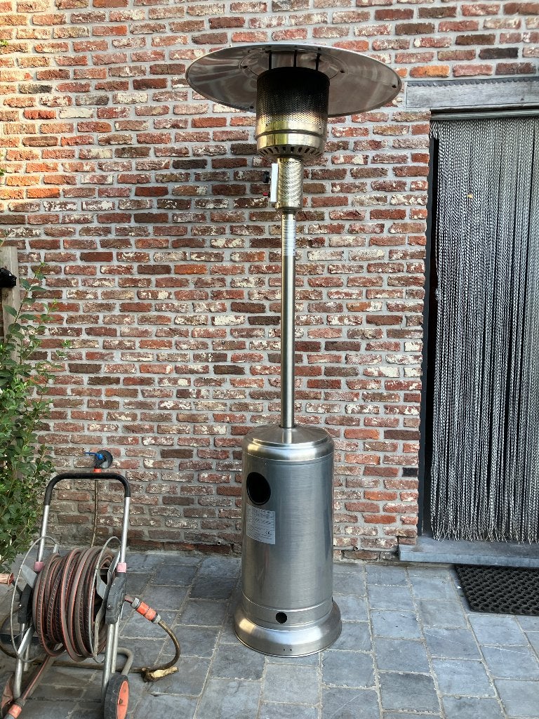 Terrasverwarmer (inox) op gas, Ophalen, Gebruikt, Waterbestendig, Vloer