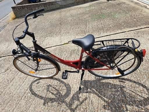 Rode meisjesfiets, Fietsen en Brommers, Gebruikt, Velgrem, Minder dan 47 cm, Ophalen