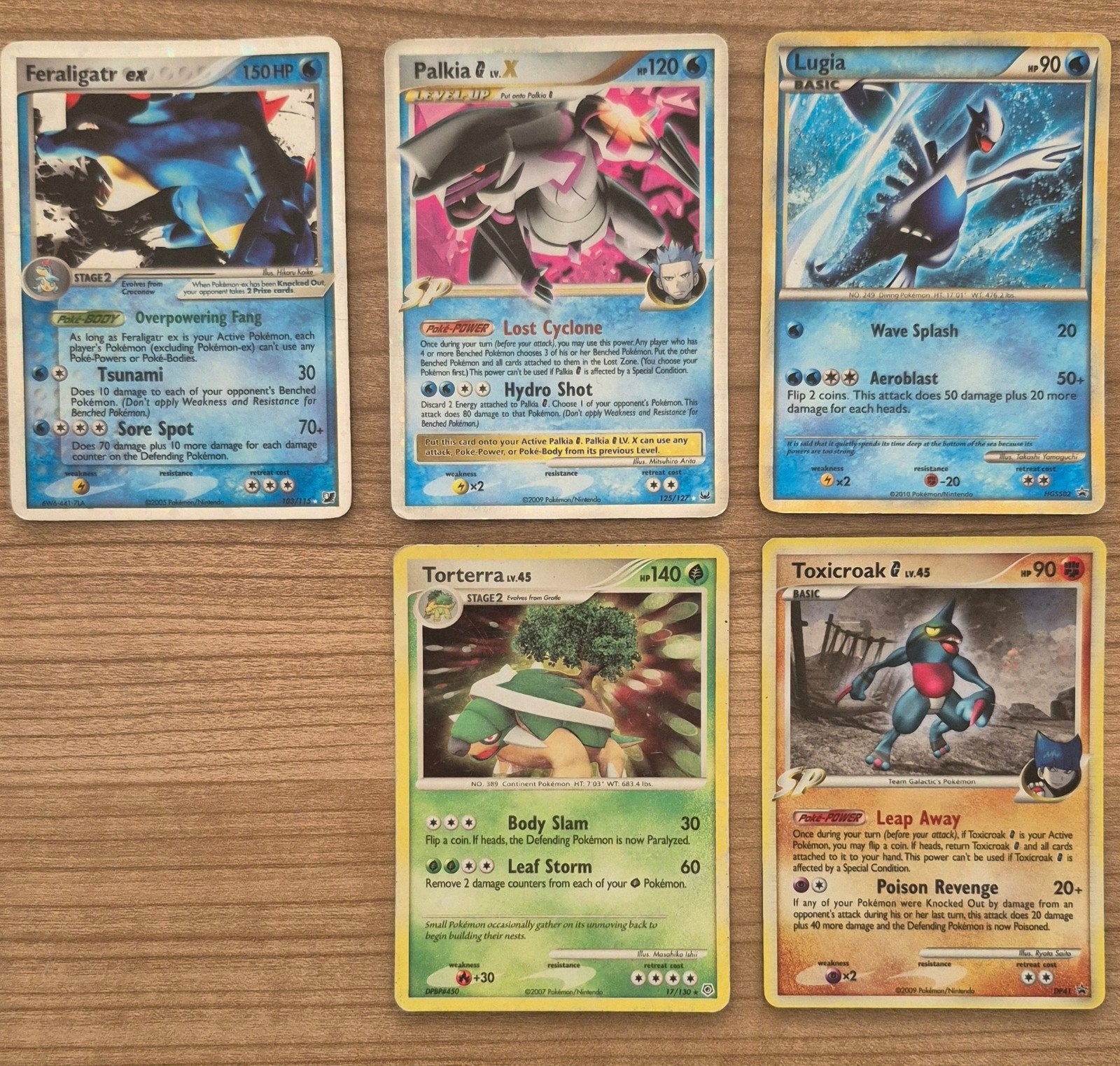 Feraligatr ex, Polka G lv.x, Lugia, Toxicroak G  lv.45., Ophalen
