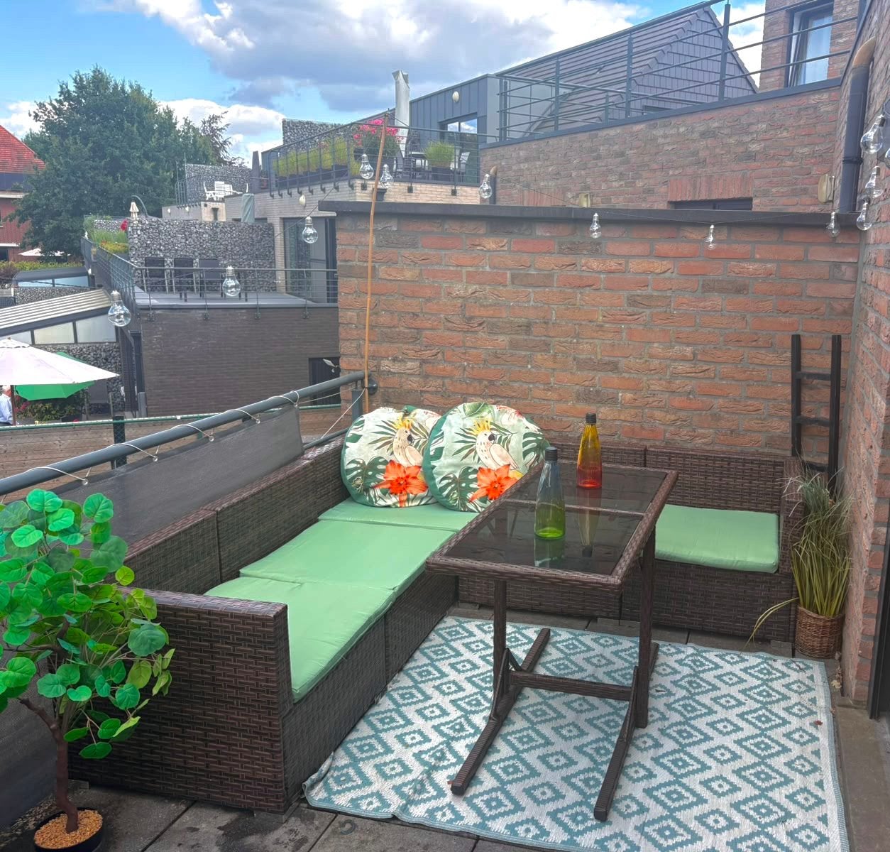 Grote Lounge hoekset, Tuin en Terras, Tuinsets en Loungesets, Zo goed als nieuw, Loungeset, Overige materialen, 6 zitplaatsen