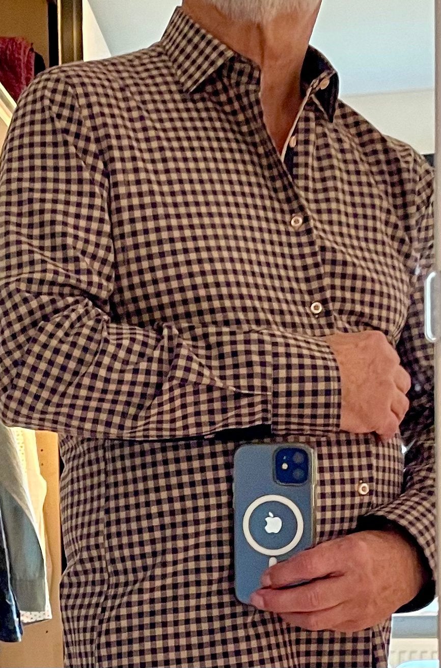Geruit herenhemd maat L slim fit Stevenson en meer hemden…, Kleding | Heren, Ophalen of Verzenden, Zo goed als nieuw, Blauw