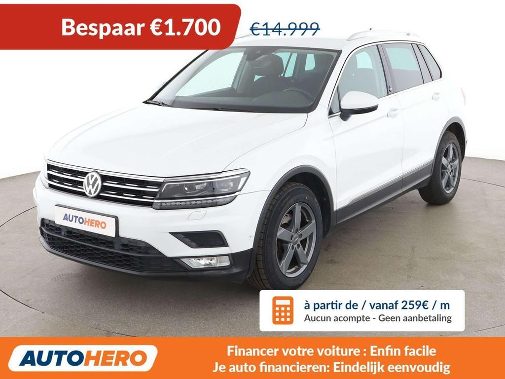Volkswagen Tiguan 1.4 TSI Sound BlueMotion, Autos, 1395 cm³, 139 g/km, Boîte manuelle, Noir