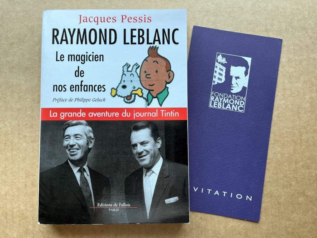 Tintin - Raymond Leblanc + Invit-2006-Pessis-Édi. de Fallois, Envoi