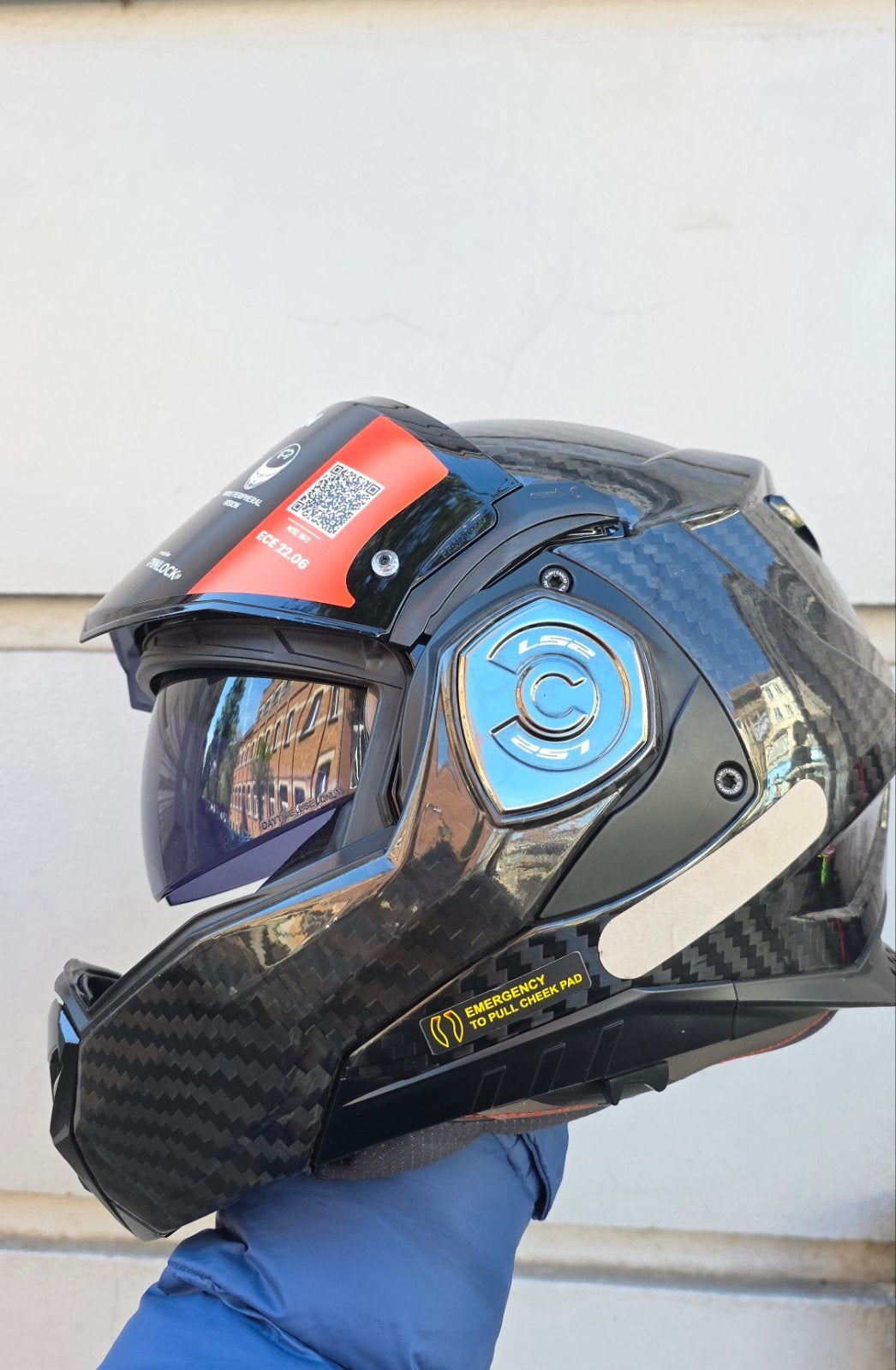 ls2 advant x carbon solid helm, Ophalen of Verzenden, L
