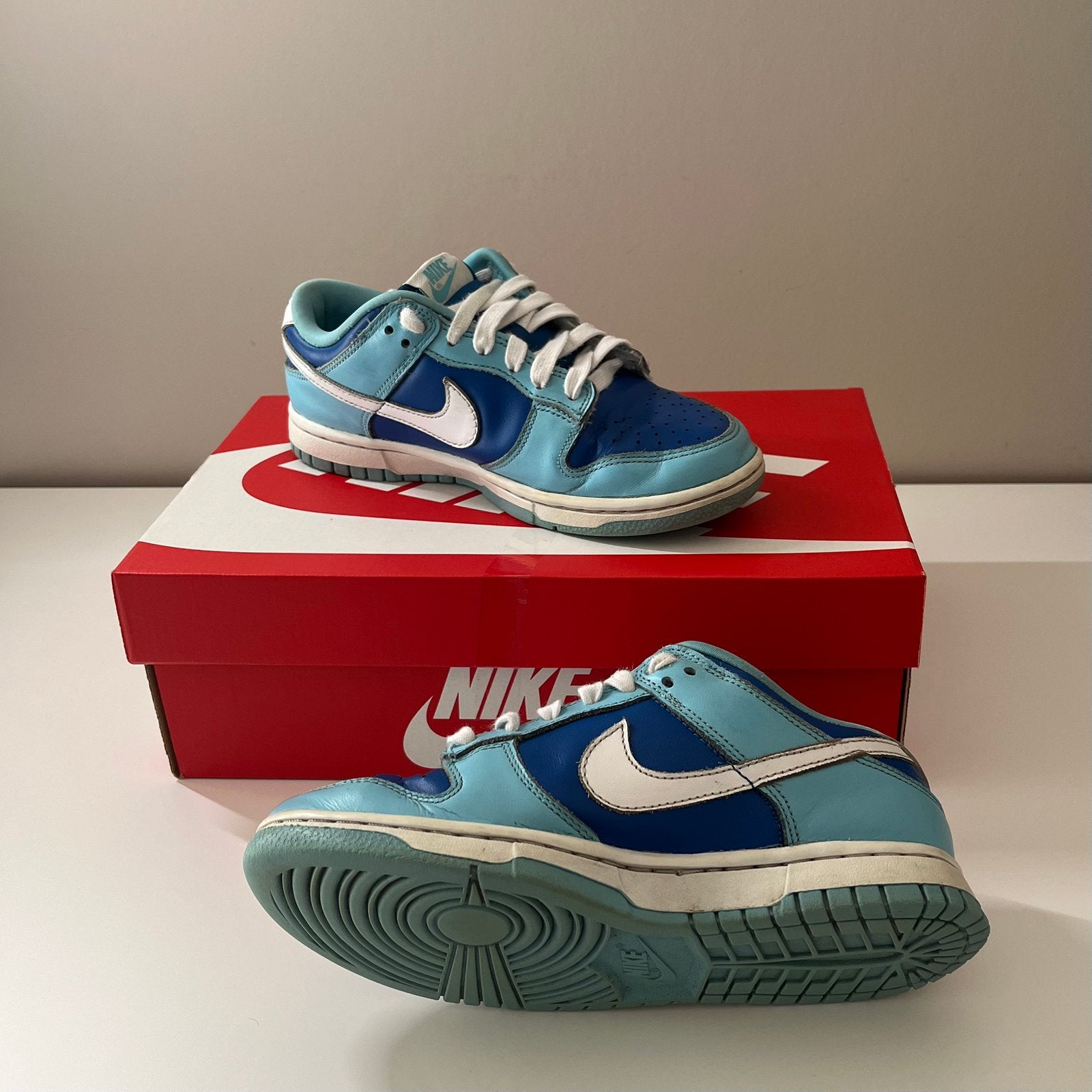 Nike Dunk Low QS Argon - EU 36,5 - Zonder Doos - Goede Staat, Verzenden, Wit, Zo goed als nieuw, Veterschoenen