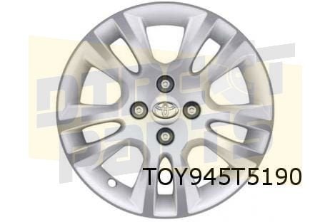 Toyota Aygo velg Aluminium 15'' dubbele 5-spaaks wit / gepol, Auto-onderdelen, 15 inch, -, Verzenden, -
