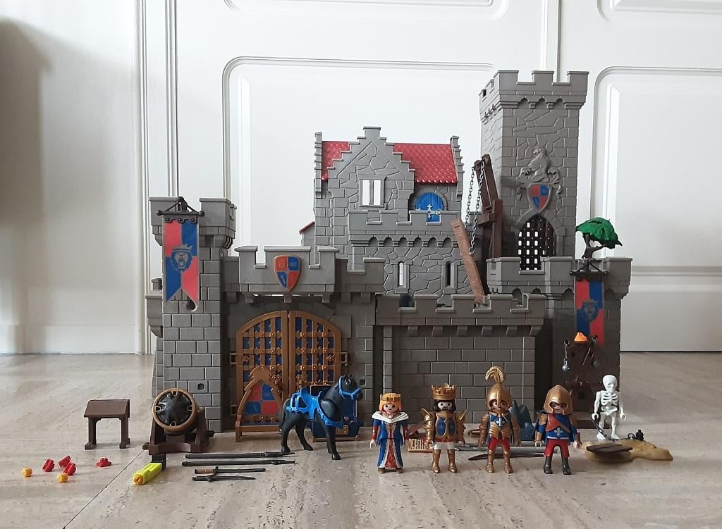 PlayMobil magnifique grand château des Chevaliers du Lion, Enlèvement ou Envoi, Comme neuf, Ensemble complet