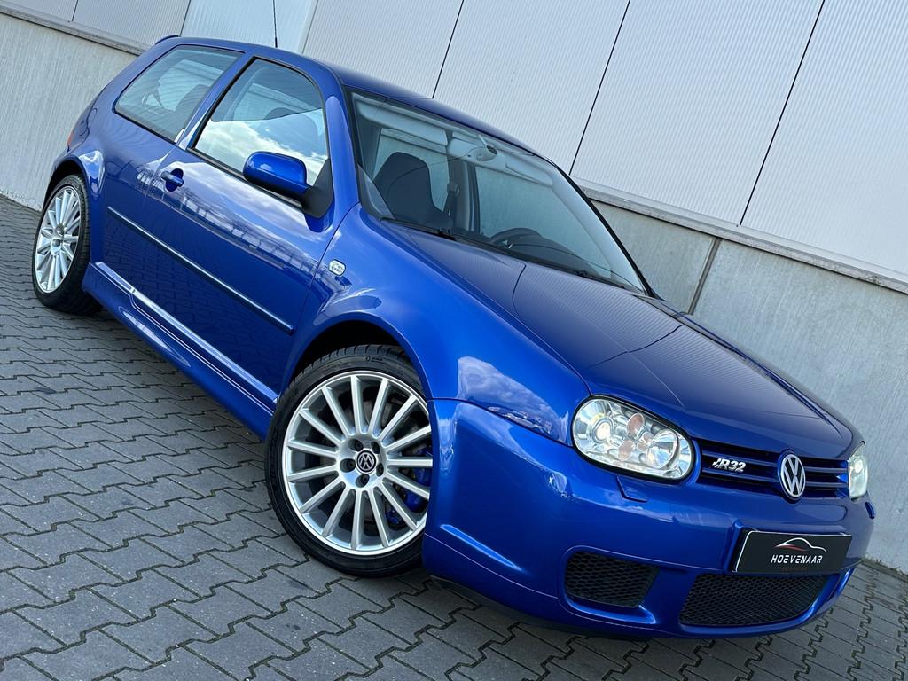 Volkswagen Golf 3.2 V6 R32 DSG Concoursstaat Geheel Originee, Auto's, Automaat, Zwart, 3189 cc, Blauw