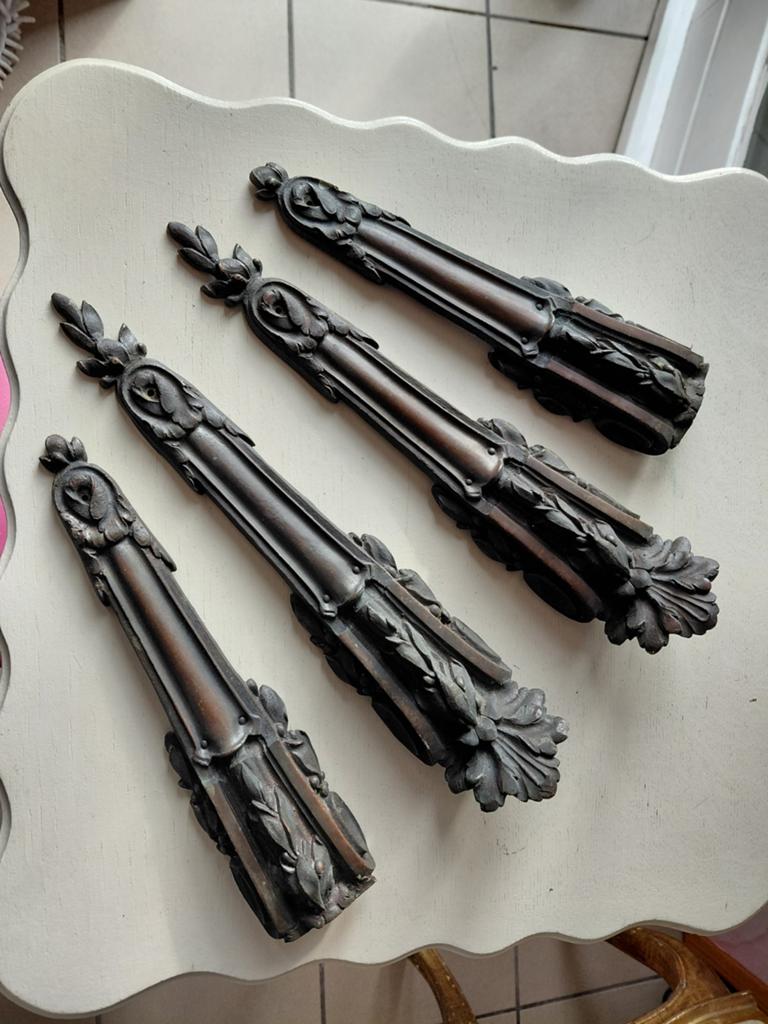 Antiek bronzen meubelpoten bescherming, Ophalen of Verzenden
