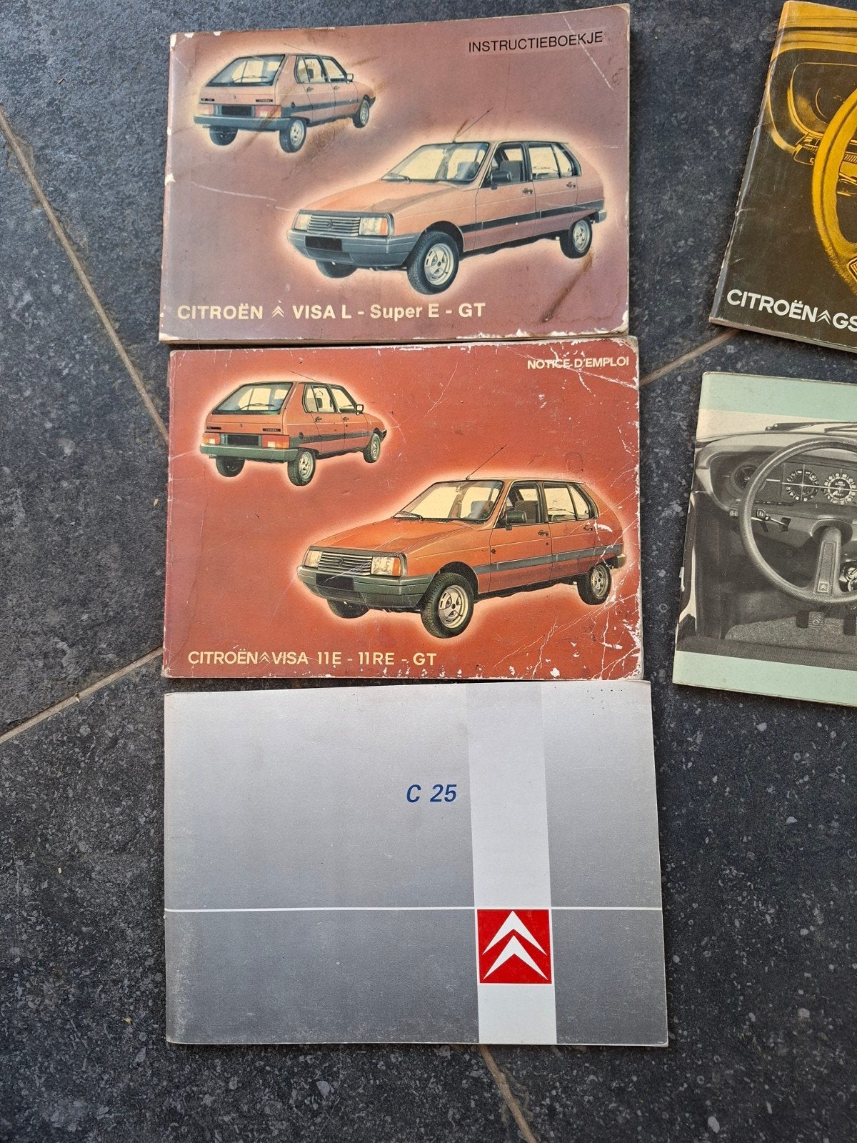 citroen gs   visa    c25 instructieboekjes, Ophalen of Verzenden