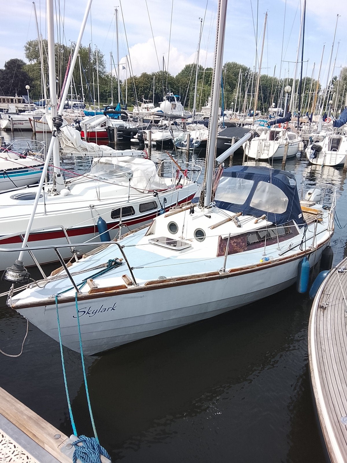 Waarschip 725 kajuitzeilboot onderwaterschip goed, Watersport en Boten, Ophalen, Hout, Waarschip, Buitenboordmotor