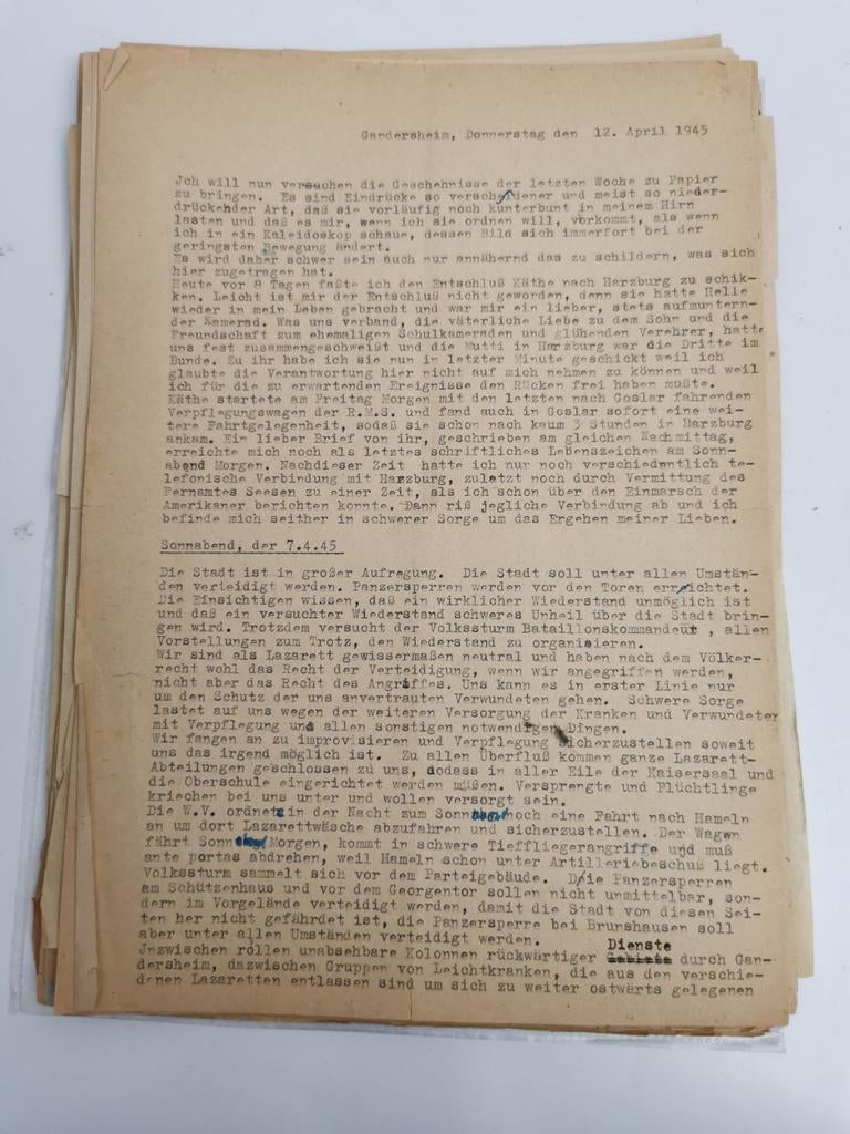 Bad gandersheim - verslag o.a. dodenmars [holocaust ww2], Verzamelen, Ophalen of Verzenden