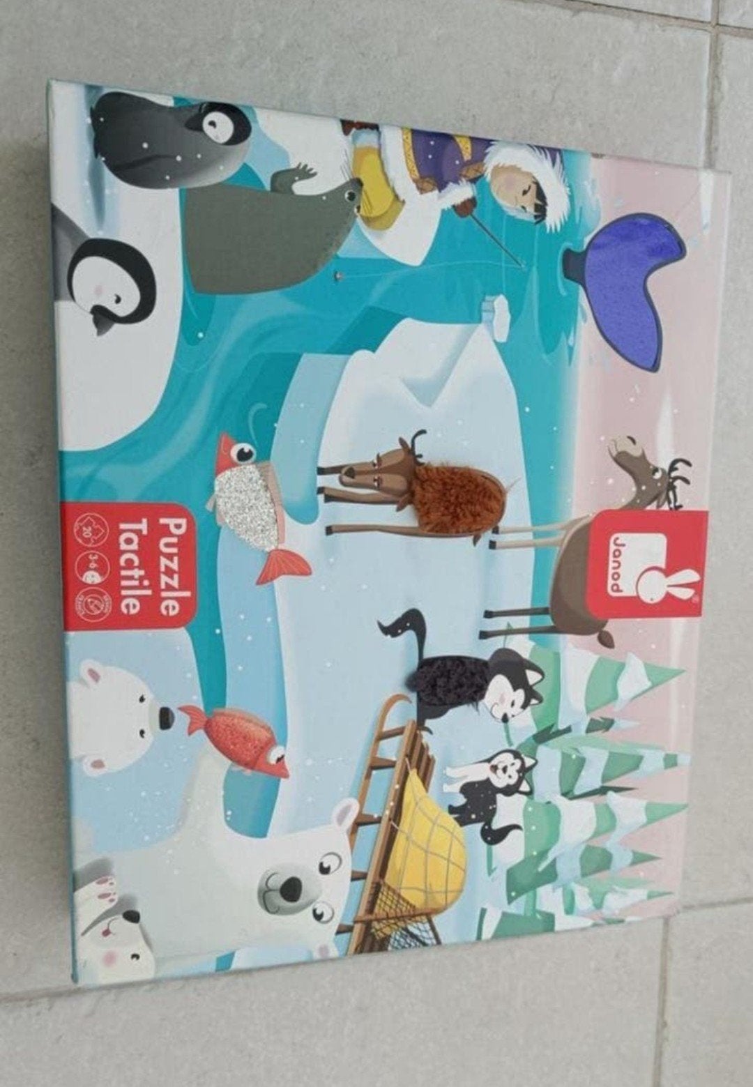 Janod grote puzzel met voelstructuren, Ophalen of Verzenden
