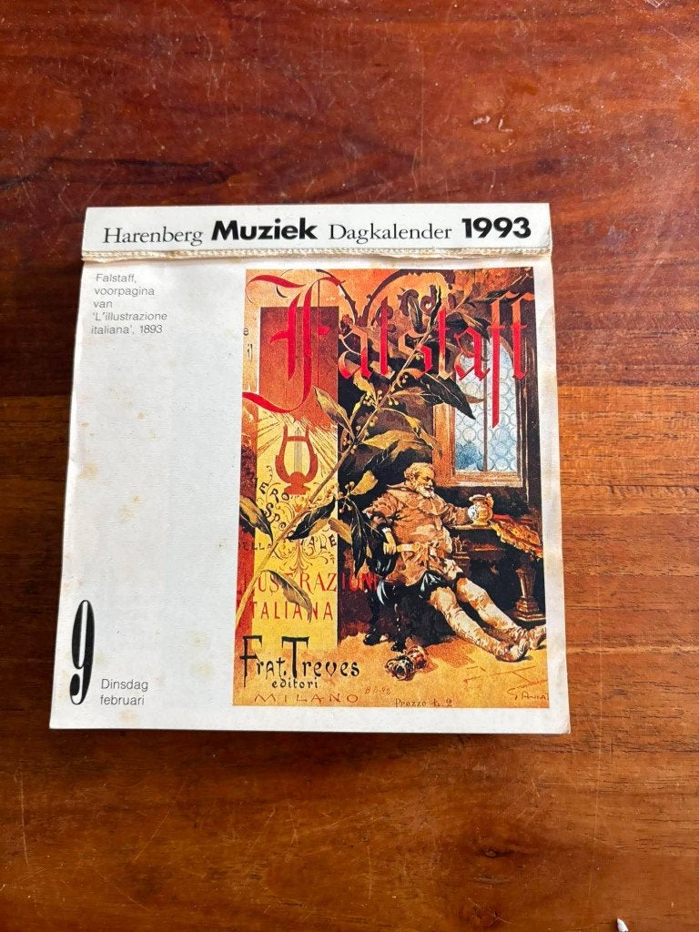 Vintage Harenberg Muziek Dagkalender 1993 — Klassieke muziek, Ophalen of Verzenden, Gebruikt, Film