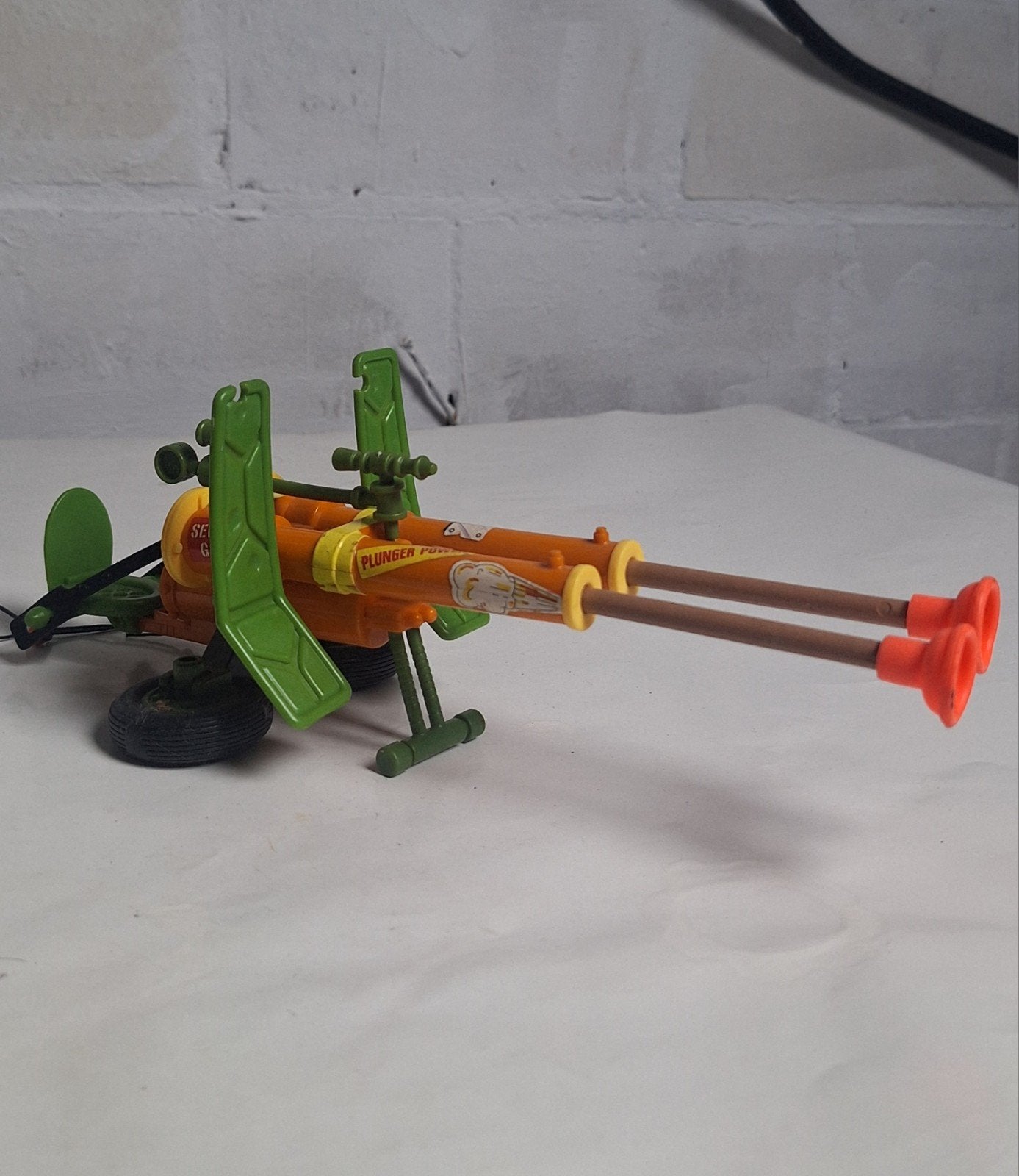 Ninja Turtles - Double Barreled Plunger Gun - 1989 compleet, Ophalen of Verzenden, Gebruikt