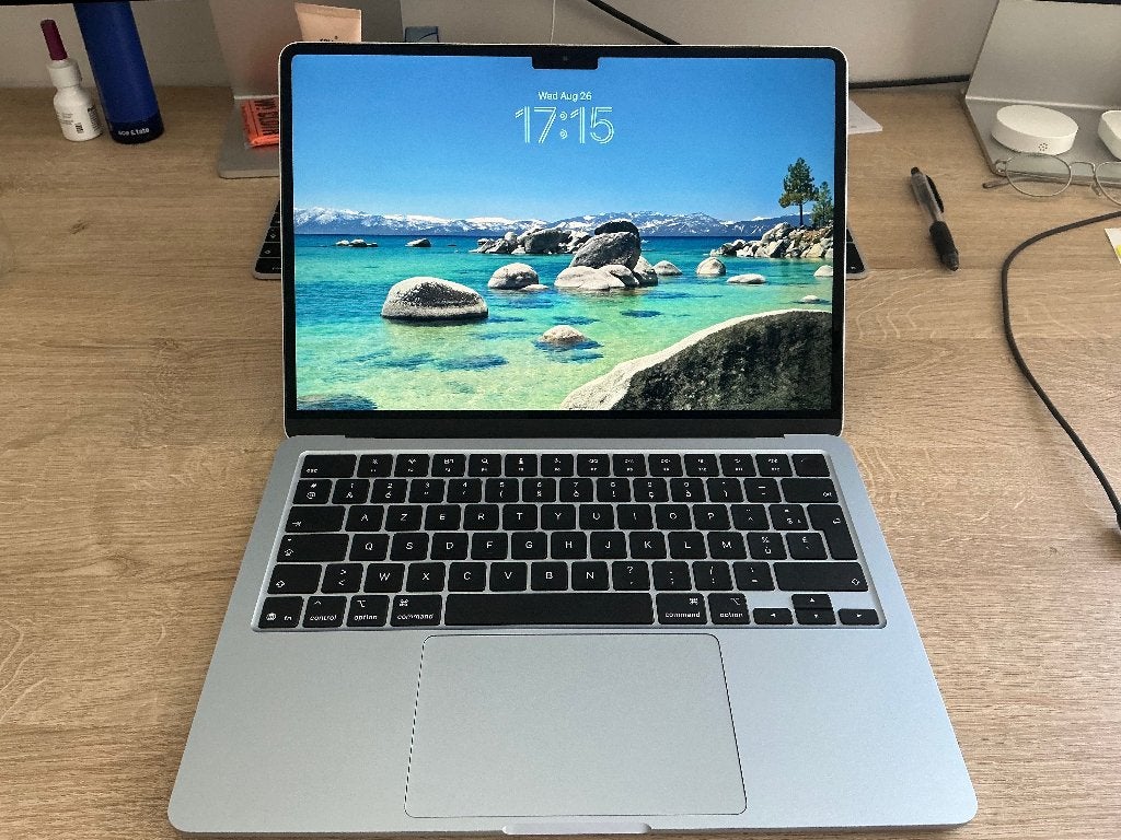 Apple 13-inch MacBook Air M4/16GB/256GB SSD sky blue azerty, 256 GB, 13 pouces, Comme neuf, Azerty