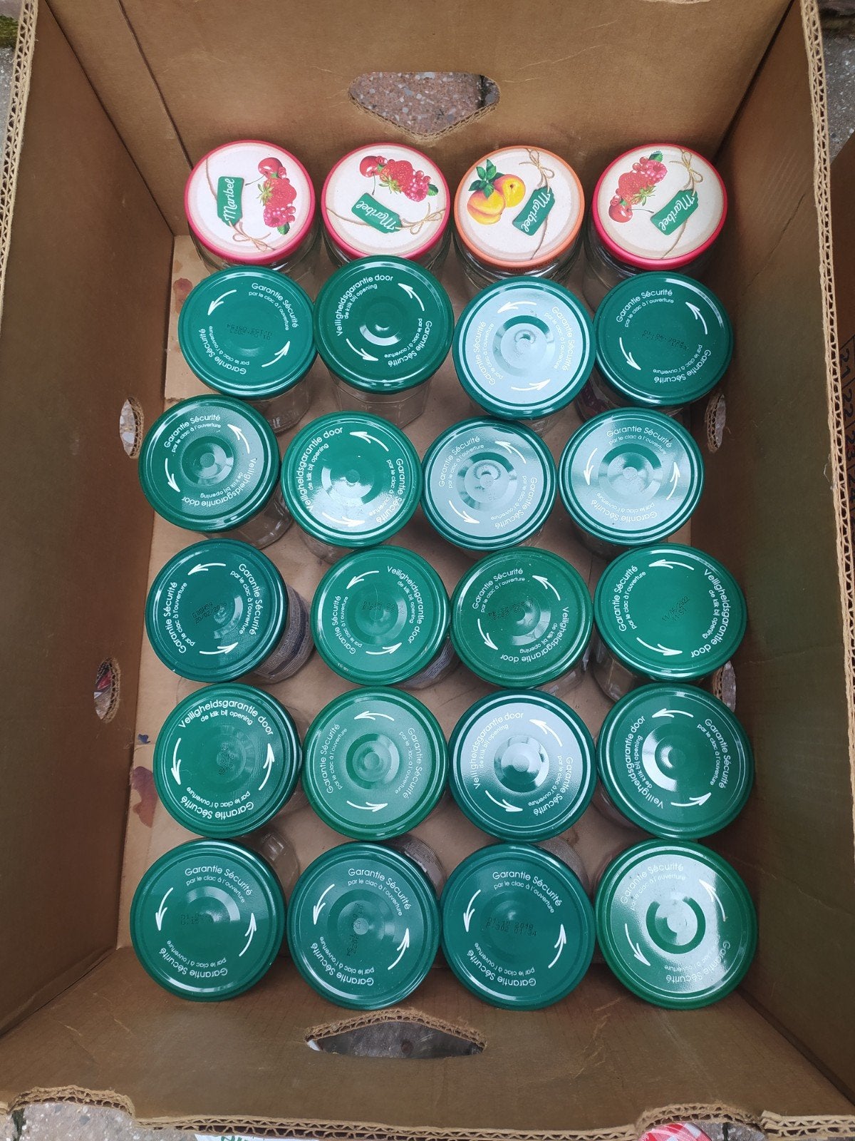 lot de 42 pots à confiture vides, Enlèvement