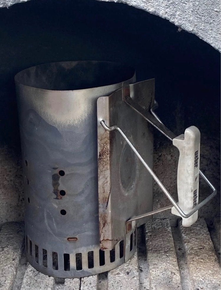 Brikettenstarter (Weber), Enlèvement, Utilisé, Weber