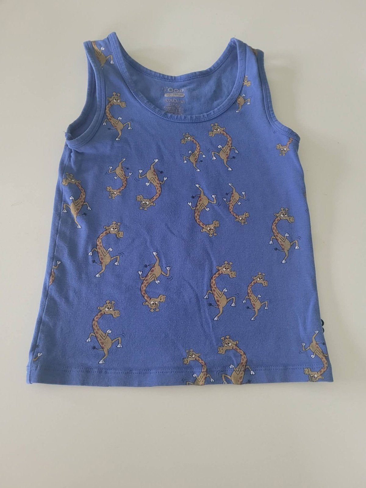 Blauw onderhemdje giraf maat: 104 merk: Woody, Kinderen en Baby's, Kinderkleding | Maat 104, Ophalen