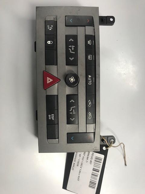 PANNEAU DE COMMANDE CLIMATISATION Peugeot 407 SW (6E), Utilisé, Peugeot