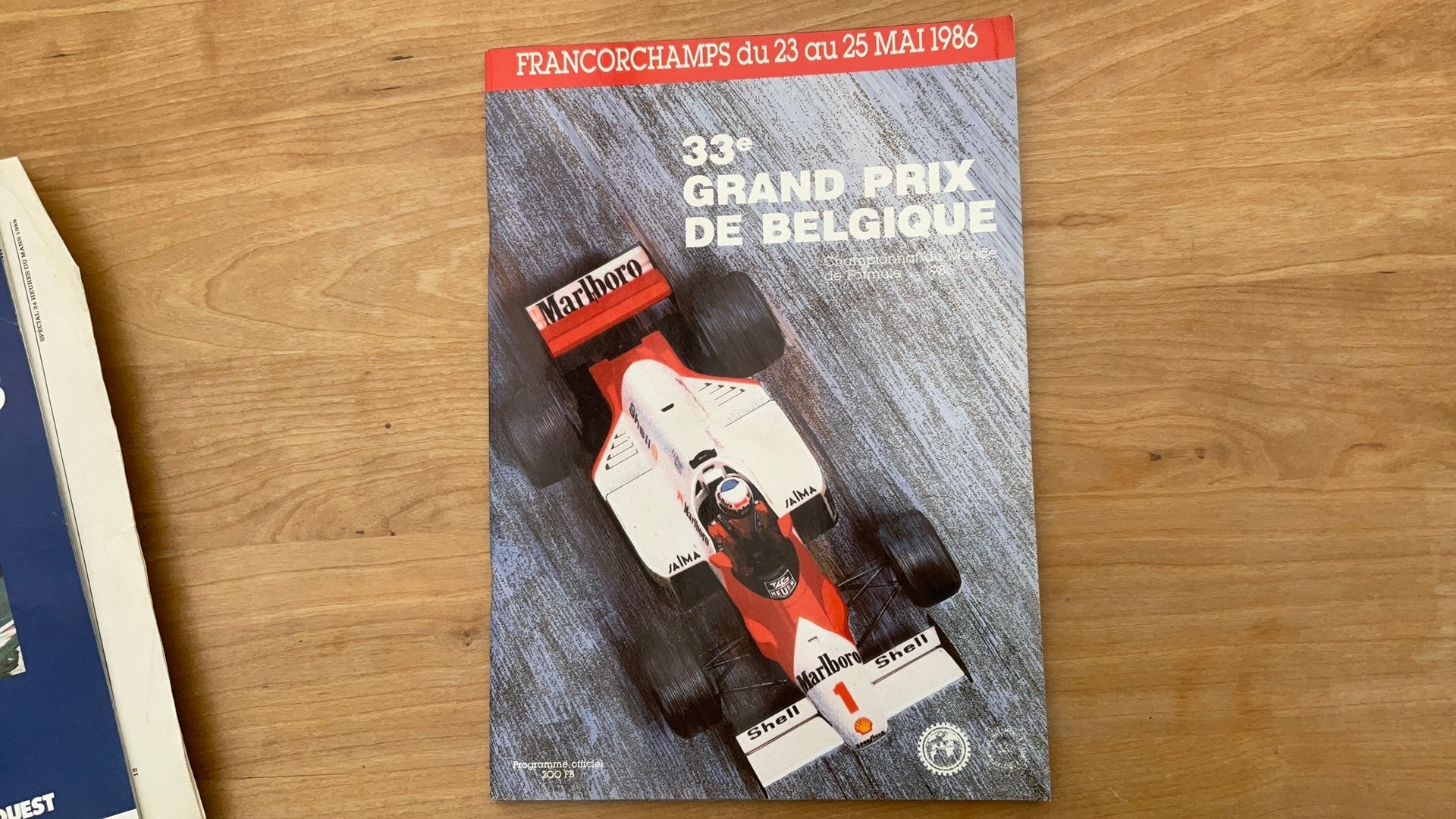 Programme des courses de Formule 1 de Francorchamps 1986, Enlèvement ou Envoi, Comme neuf