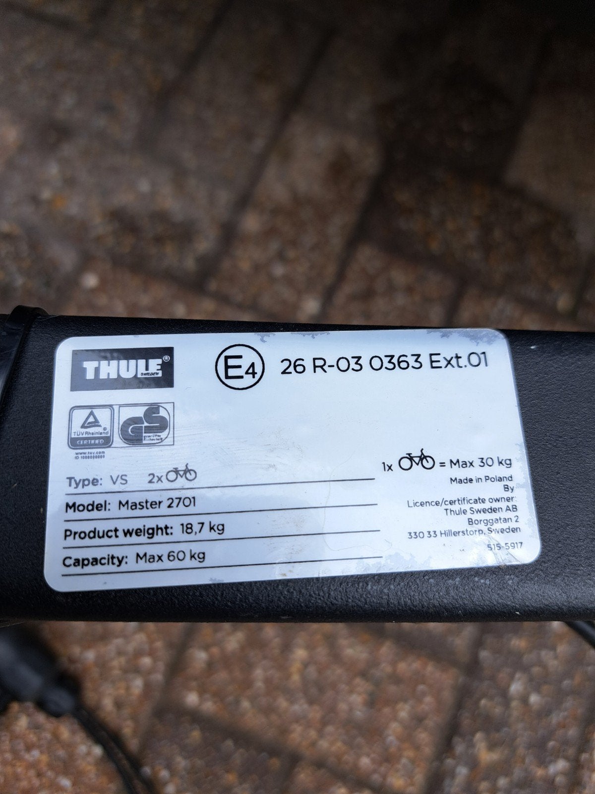 Te koop Thule kantelbare
fietsendrager voor op de trekhaak., Auto diversen, Fietsendragers, Ophalen