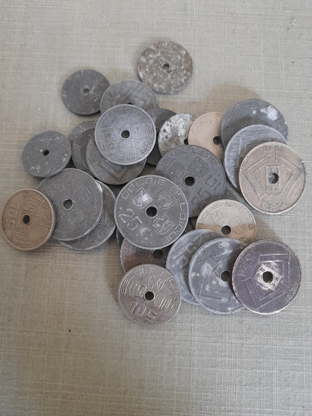 44 munten (5, 10 en 25 cent) - Leopold III- Type Jespers, Postzegels en Munten, Munten | België, Ophalen of Verzenden