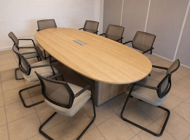 Table de réunion avec 8 chaises, Autres marques, Autres types, 300 cm, Enlèvement