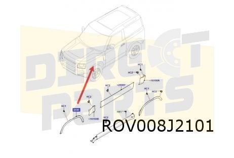 Land Rover New Defender (12/19-) Wielkuiplijst Links voor (t, Neuf, Land Rover, -, -