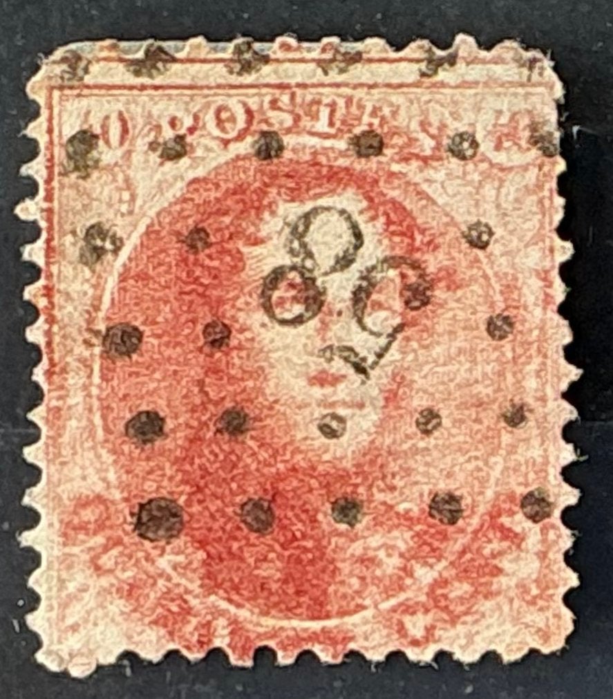 LOT 707. COB: 16A. LÉOPOLD I. (BRUGES), Oblitéré, Enlèvement ou Envoi, Affranchi, Maison royale