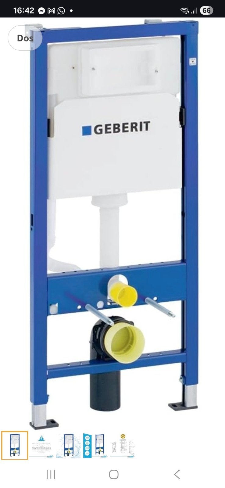 geberit wc suspendu duofix, Enlèvement, Neuf, Toilettes