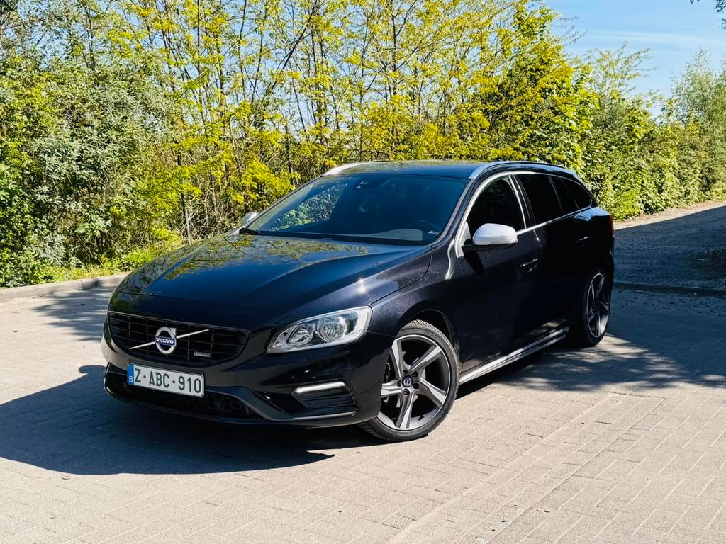 VOLVO V60 1.6T R-Design 150 pk, Auto's, Volvo, Bedrijf, Te koop, V60, Benzine, Euro 6, Break, Handgeschakeld, Zwart, Zwart, Leder