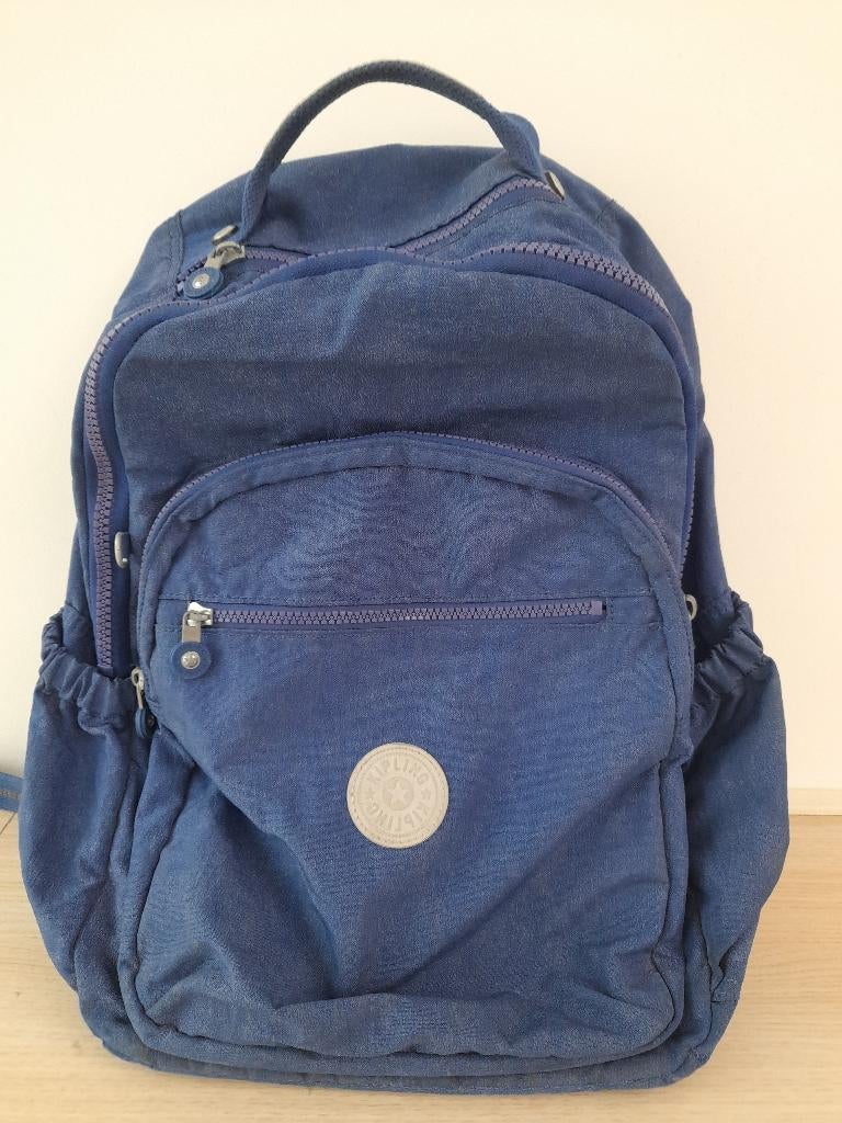 Kipling boekentas blauw, Enlèvement ou Envoi, Utilisé, Bleu, Sac à dos