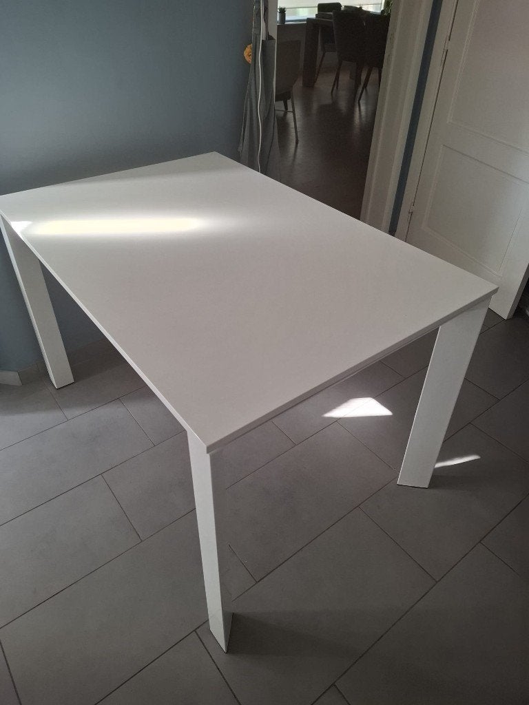Witte keukentafel, Huis en Inrichting, Keuken | Keukenbenodigdheden, Overige typen, Ophalen, Gebruikt, Wit